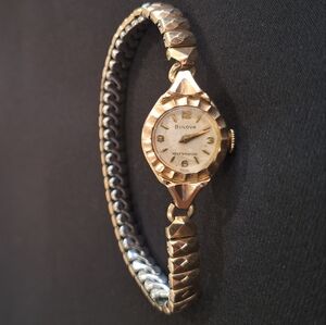 50s-60s Bulova Automatic Gold Filled Ladies Watch Speidel Band Needs Serviced